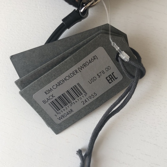 All Saints Kim Genuine Calf Hair/Leather Cardholder (NWT) - Picture 7 of 11